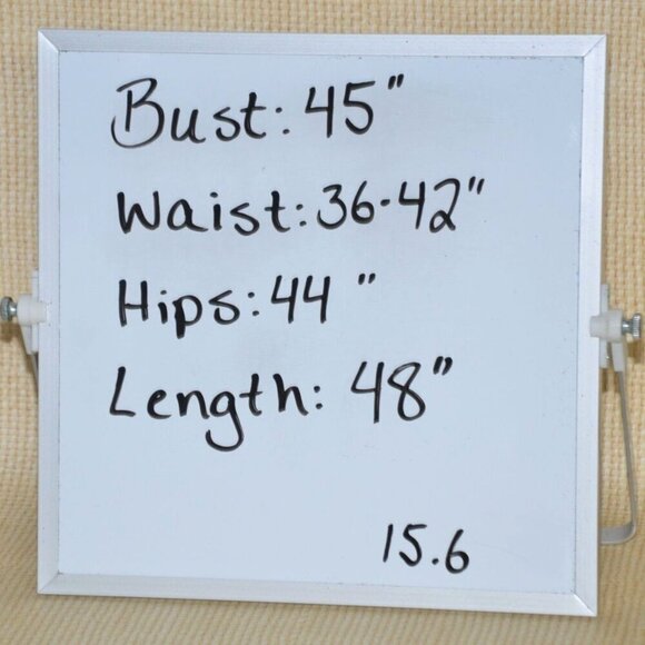 Vintage Herman Marcus Sheath Maxi Dress Size 16 3/4 Sleeve Embroidered Floral - Picture 9 of 9